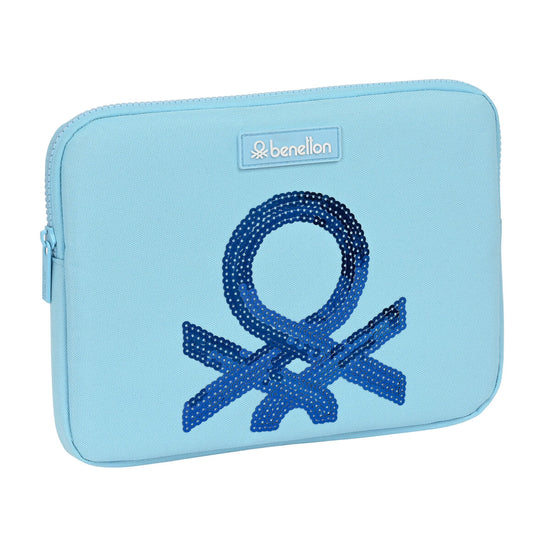 Laptop Cover Benetton Sequins Light Blue (31 x 23 x 2 cm)-0
